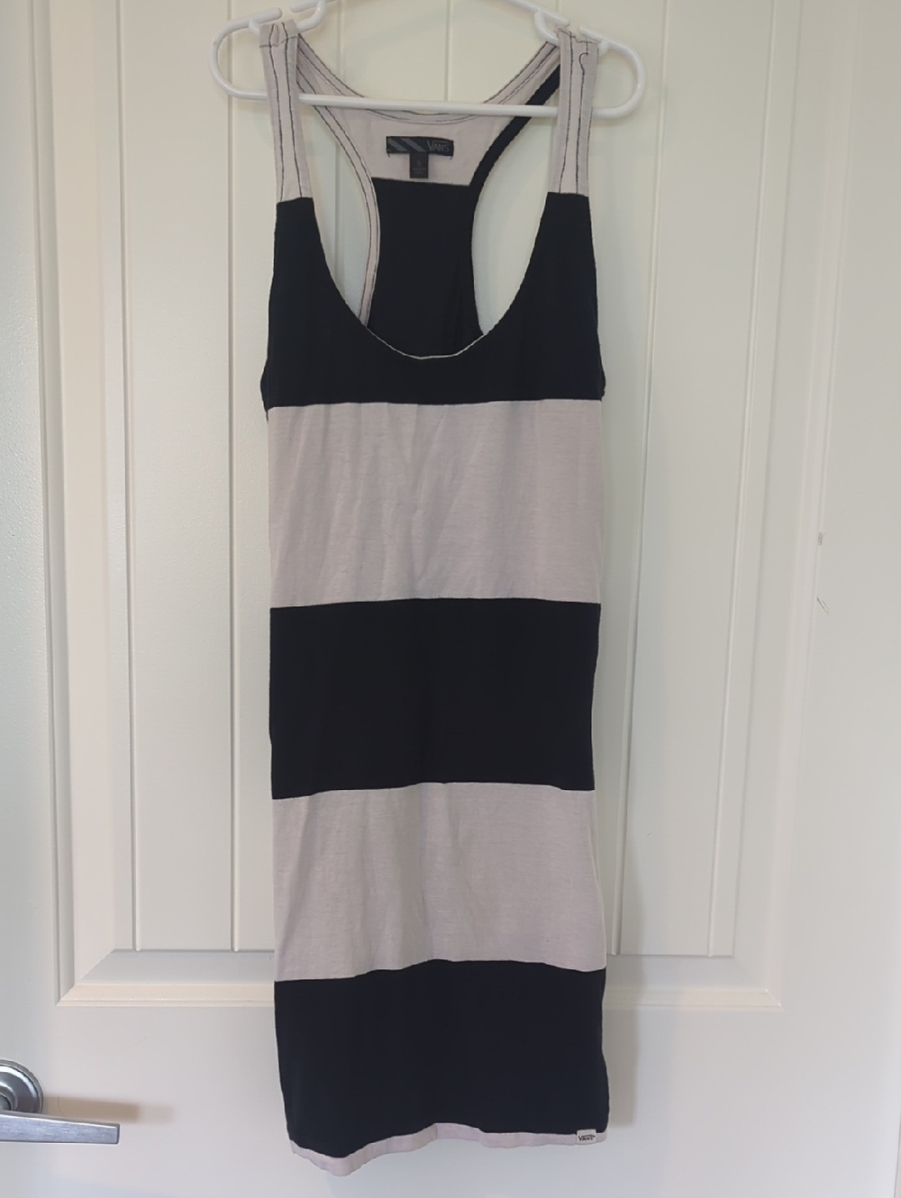 Vans Black & White Striped Racerback Mini Dress